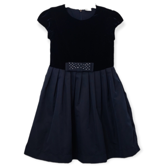NWT BluKids Navy Blue Short Sleeve Dress Tulle Size 24 to 30 months - Picture 1 of 8